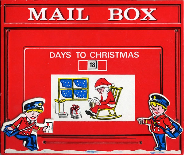 days to Christmas Santa Claus letter mail box with count down counter