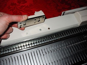 how to set up a knitting machine attach row counter