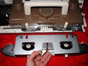 how to set up a knitting machine find sinker plate assembly