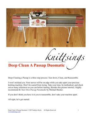 free photo tutorial on how to tear down deep clean and perform maintenance on a passap duomatic knitting machine
