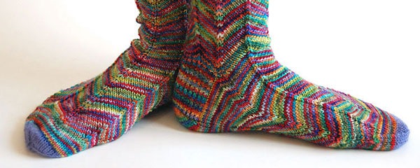 jaywalker socks knit with koigu kpppm hand painted merino wool yarn