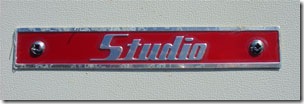 studio knitting machine lid monogram nameplate